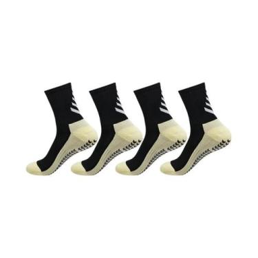 Imagem de Meias De Exercício Antiderrapantes Unissex 4 Pares Para Futebol, Basqu
