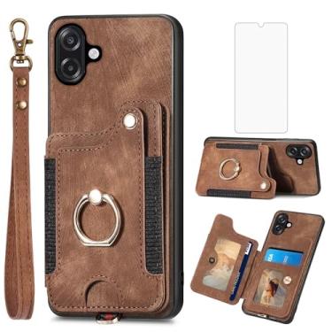 Imagem de Asuwish Capa de telefone compatível com SAM A07 FGDGNK EUA marrom