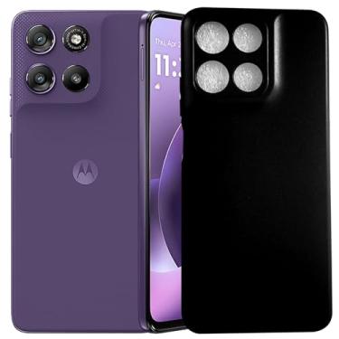 Imagem de MAOUICI Capa para celular Motorola Moto G57/G67 Power/Motorola Moto G100/G100S, capa macia de TPU antiimpressão digital [6,7 polegadas] preta