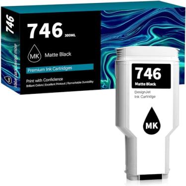 Imagem de AOCAIINK Cartucho de tinta 746 preto fosco de 300 ml (P2V83A) compatível com impressoras de grande formato HP DesignJet Z6 e Z9+
