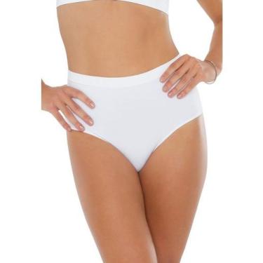 Imagem de Calcinha Alta Plié 50043 sem Costura, M, Branco