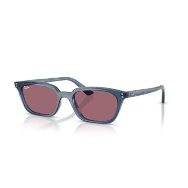 Imagem de Óculos de Sol Ray-Ban Zaya 0RB4456 68121A Tam 53 / Azul Claro - Lentes Roxo