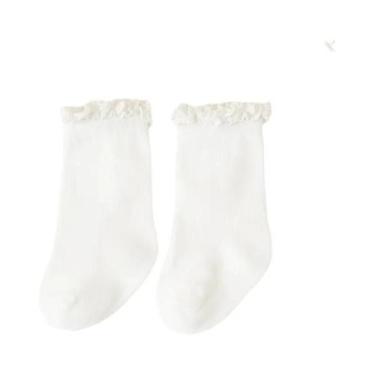 Imagem de Meias De Algodão Para Meninas Com Babados, Meias Curtas De Princesa Pa