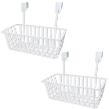 Imagem de Kit 2 Cestos Organizador de Metal Porta Cozinha Lavanderia - Impo