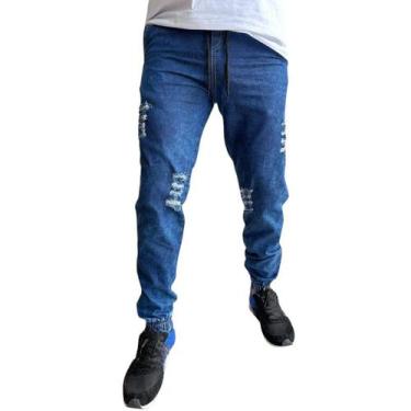 Imagem de CALÇA Jeans JOGGER MASCULINA SARJA COM ELASTICO - Bermudaria F&C, Jean