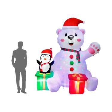 Imagem de Decorações De Natal Infláveis De 6FT Com Ursos Polares E Pinguins Com 