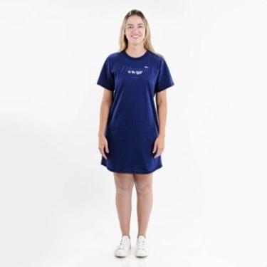 Imagem de Vestido Colcci T-Shirt Dress Comfort Azul Escuro - Feminino-Feminino