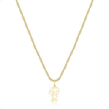 Imagem de Cordão Corrente e Pingente Menino Ouro 18k - Paulistana Joias, 40cm