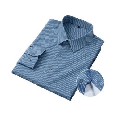 Imagem de Camisa Casual Masculina Slim Fit De Manga Longa Com Estampa Xadrez Pri