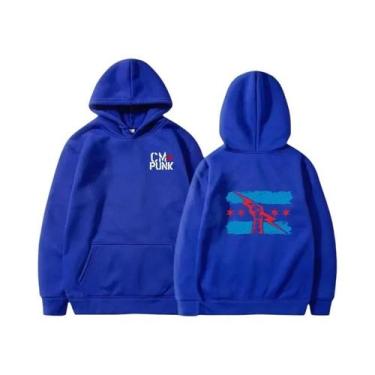 Imagem de Moletom Masculino CM Punk Sólido Com Estampa De Moda Outono Inverno Ca