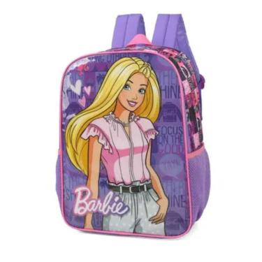 Imagem de Mochila Infantil de Costas para Meninas Barbie Girl Reforçada Resistente - Barbie Girl - Luxcel