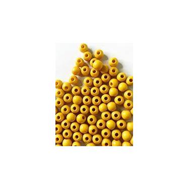 Imagem de Miçanga Bola Amarelo Escuro 4mm/ aprox.2500peças - 50g - La Mode Arte 