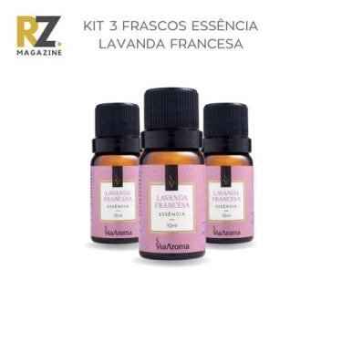 Imagem de Kit 3 Essências Lavanda Francesa Via Aroma 10 mL para Aromatizador Elé