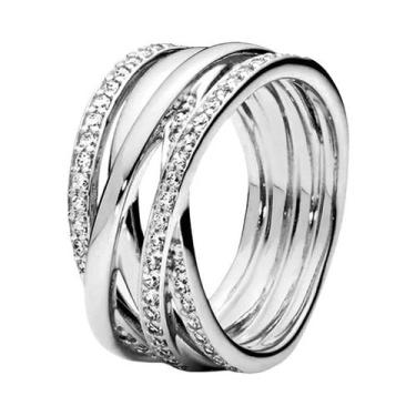 Imagem de 925 prata esterlina safira arco flor tamanho 6 7 8 9 anel de casamento