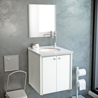 Imagem de Gabinete para Banheiro 49x42,6cm Fenix Branco