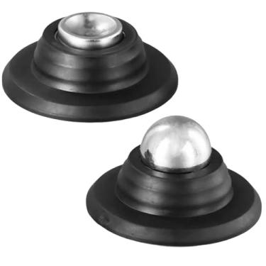 Imagem de Trava Porta Magnética em Aço Inoxidável, Preta, com Adesivo Dupla Face, Fixação Segura, Instalação Fácil, Alta Durabilidade