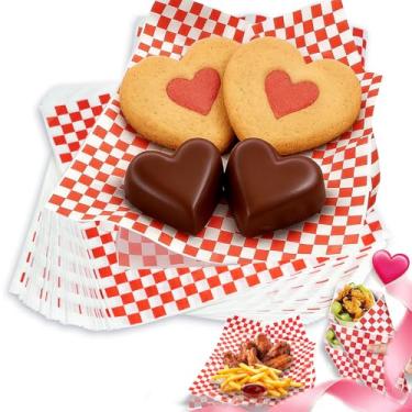 Imagem de YEHOSHUN 100 Folhas De Papel Manteiga Para Alimentos, Delicatessen Ultrarresistentes À Gordura, Papéis Embrulho Sanduíches Indispensáveis Em Lancheiras Escolares, Forros Cesta Alimentos Perfeitos Ch