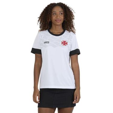 Imagem de Camisa Braziline Vasco Festejar Feminina - Branco P-Feminino