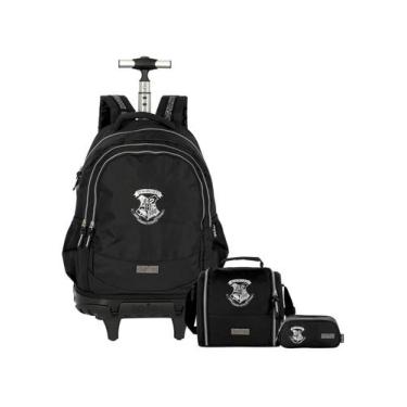 Imagem de Kit Harry Potter Mochila Rodas + Lancheira + Estojo Triplo - Luxcel, p