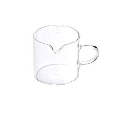 Imagem de Jarro de creme de vidro transparente e tigela de açúcar clássico jarro de creme com alça adequado para chá da tarde, chá e festa de sobremesa, conjunto de 6
