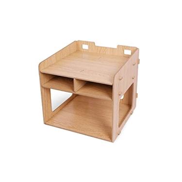 Imagem de U5GAAALPPQ9 Suporte de impressora, suporte de impressora de mesa, estante de livros, escritório doméstico, armazenamento de documentos, scanner de fax, 26 cm de altura (MDF) para casa e escritório
