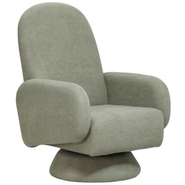 Imagem de Poltrona de Amamentação Fixa Base Cone Dolce D02 Bouclê Verde Oliva C-199 - Lyam Decor