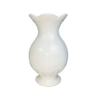 Imagem de Vasos Vaso de cerâmica de relevo francês com pontos de onda, vaso de flores hidropônico, sala de estar, restaurante, ornamentos, vaso de mesa (A)