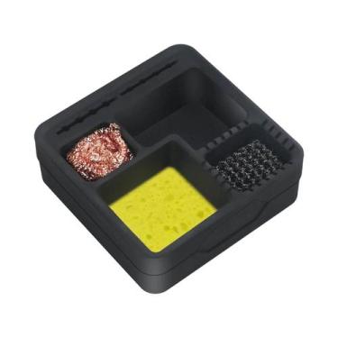 Imagem de Caixa De Limpeza De Pontas De Ferro De Solda 5 Em 1 Com Escova De Aço,