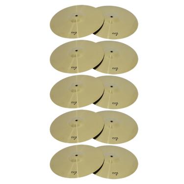 Imagem de Kit 5 Pares de Pratos Splash para Bateria 12" Liga de Aço New York