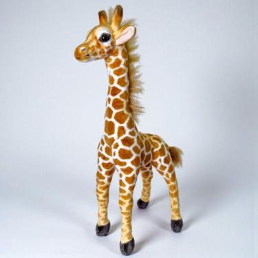 Imagem de Girafa de Pelúcia Realista 60cm Safari Articulada - Nikity Toys
