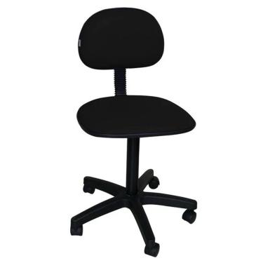 Imagem de Cadeira Secretária Tropical Sem Regulagem De Altura Preta