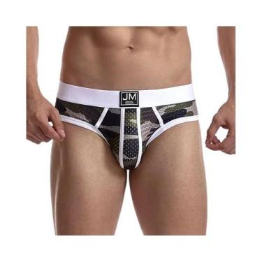 Imagem de Cuecas Masculinas De Nylon Respirável Com Estampa Camuflada, Baixa Cin