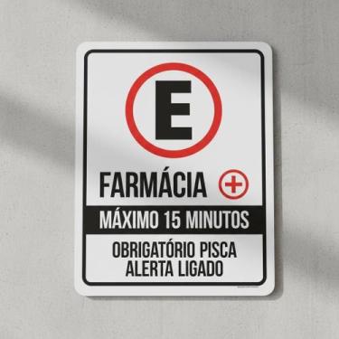 Imagem de Placa Acm Estacionamento Farmácia 18X23 - Sinalizo