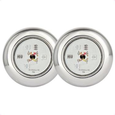 Imagem de Kit 2 Refletores Led 9w RGB Inox S para Iluminação Piscina - Hidralux