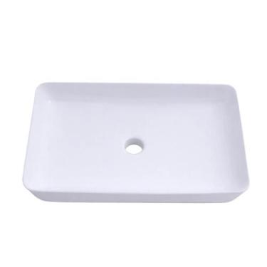 Imagem de Cuba de Apoio Sem Válvula para Banheiro Retangular Louça Cerâmica Rose