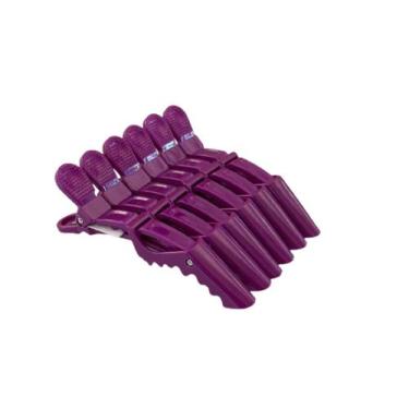 Imagem de Clips Presilhas Prendedor Piranha De Cabelo Crocodilo 6 Unid. 11cm - U