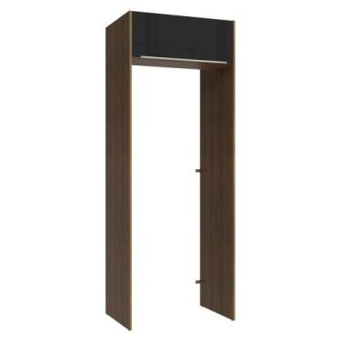 Imagem de Porta-geladeira 83 Cm 1 Porta Basculante Rustic/preto Lux Madesa Rusti