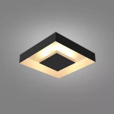 Imagem de Luminária Plafon Sobrepor Rebatedor Eclipse 35x35 Para 4 Lâmpadas Soqu