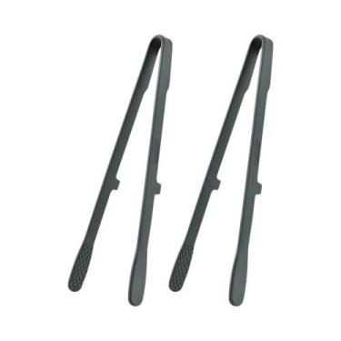 Imagem de Pinças De Silicone Pretas Antiderrapantes Para Alimentos, 2 Peças, Ute