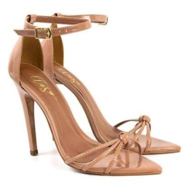 Imagem de Sandália Bico Folha Salto Alto Verniz Ella's-Feminino