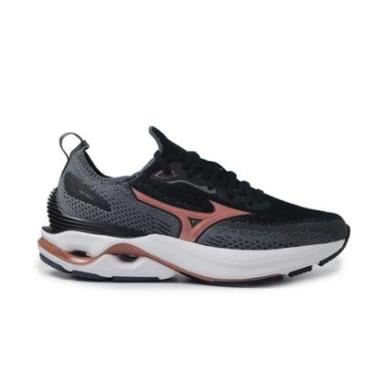 Imagem de Tênis Mizuno Wave Mirai 8 W Preto Confortável Caminhada-Feminino