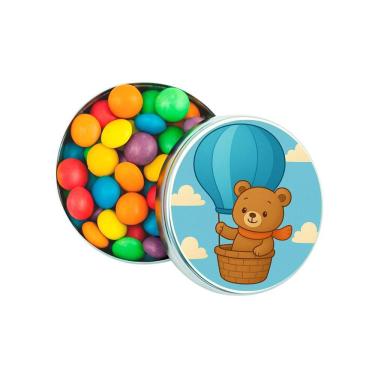 Imagem de Latinha Lembrancinha Personalizada Ursinho Baloeiro