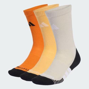 Imagem de Kit Meia Adidas PRF C CC CRW 3 Pares Laranja e Cinza, M