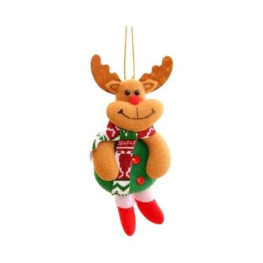 Imagem de Bonecos De Pelúcia De Papai Noel, Boneco De Neve E Rena Para Decoração