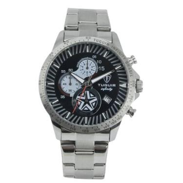 Imagem de Relógio Masculino de Aço Tuguir Analógico Infinity TGI37244 Prata e Pr