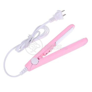 Imagem de Mini Chapinha Prancha Portátil 17cm Bivolt 110v220v Rosa