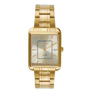 Imagem de Relógio Seculus Feminino Ref: 44324gpsvda2 Retangular Aço Dourado