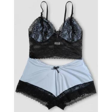 Imagem de Baby Doll Cropped 36 ao 52 Plus Size Pijama Feminino Sensual Com Detal