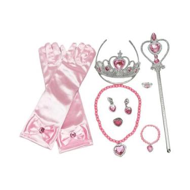 Imagem de Fantasia De Cosplay Da Princesa Elsa Anna Para Meninas Com Coroa, Vari