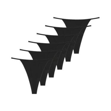 Imagem de Conjunto De 6 Tangas Sexy Femininas Em Cores Sólidas, Alta Elasticidad